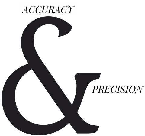 PRECISION accuracy and precision